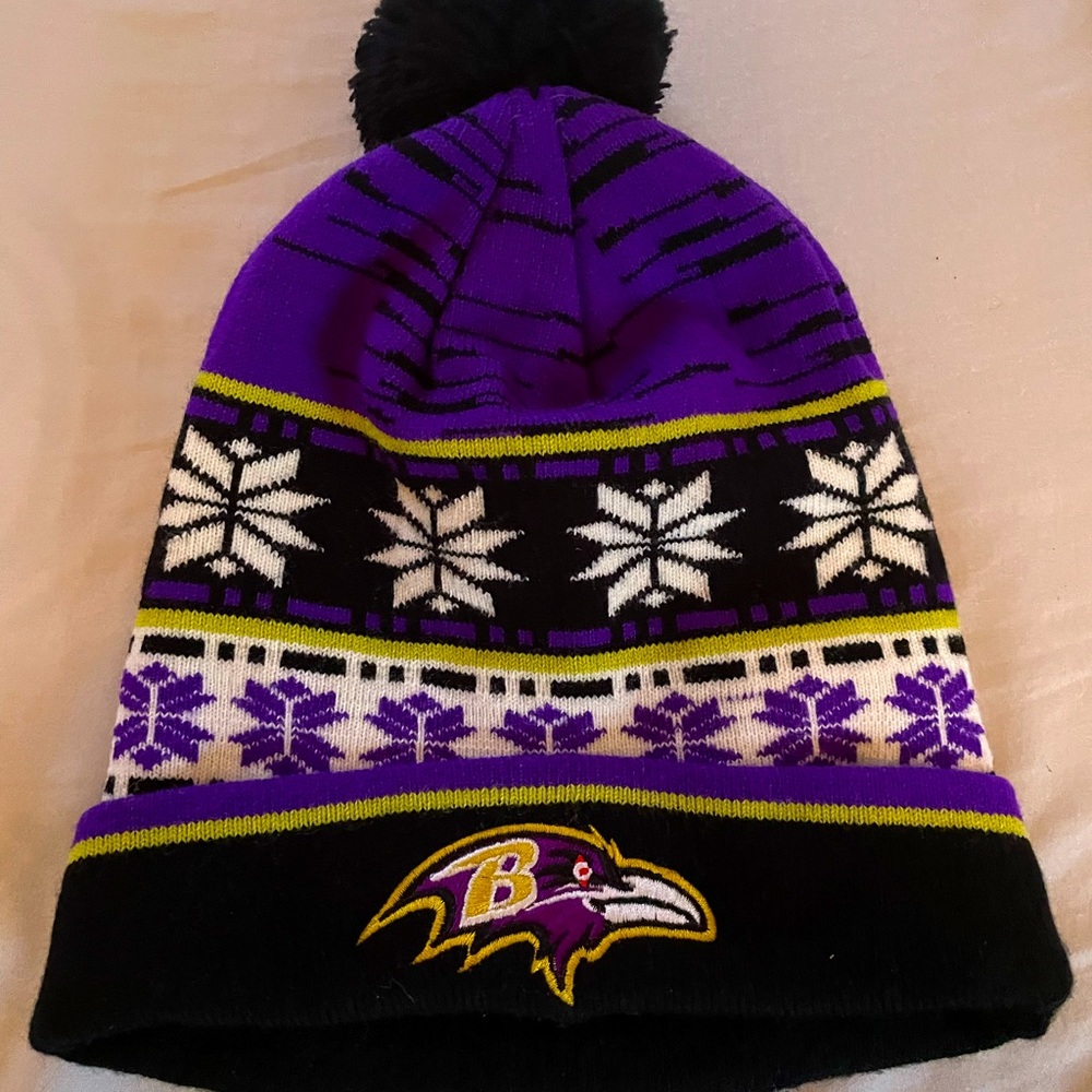 Baltimore Ravens Pom Pom Beanie
